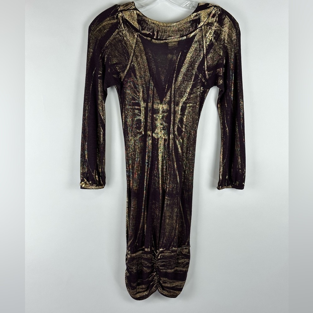 DayTrip's Womens' Vintage Tunic Synched Front Bodycon Dress - Picture 5 of 8
